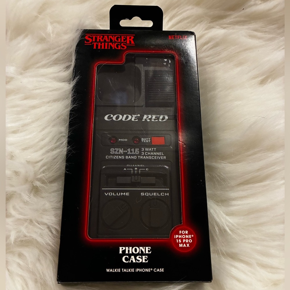 Stranger Things CODE RED Walkie Talkie Extendable Antenna iPhone 15 Pro Max Case